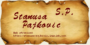 Stanuša Pajković vizit kartica